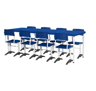 Conjunto Refeitrio Adulto com 8 Cadeiras