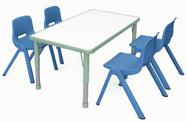 Conjunto de Mesa Escrevível com 4 Cadeiras Infantis